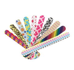 Lima de uñas HeeYaa doble cara con 10 piezas coloridas para manicura creativa.