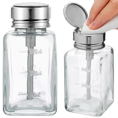 HEHIPLE botellas dispensadoras de cristal 180 ml, para uso diario de desmaquillante.