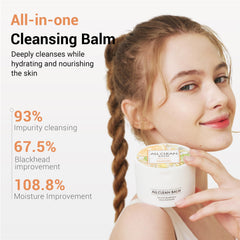 HEIMISH All Clean Balm Mandarin muestra textura aceitosa que emulsiona al contacto con agua.