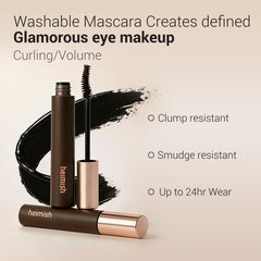 HEIMISH Dailism Smudge Stop Mascara: aplicador curvo para definir desde la raíz.
