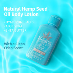 Hempz loción con ácido hialurónico para hidratación duradera y piel suave