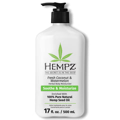 Hempz crema cuerpo Coco Sandía: hidratación suave y aroma refrescante para la piel.