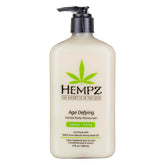 Hempz Crème Corps Anti-Âge en flacon pompe pour hydratation durable.