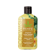 Hempz Ducha Corporal Original Floral y Banana, limpieza suave para piel sensible.