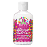 Hempz Buttercream Vanilla Cake edición limitada, loción corporal en tamaño viaje para hidratación diaria.