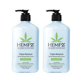 Hempz Crème Corps Mousse Triple Hydratation – pack duo pour peau douce et hydratée