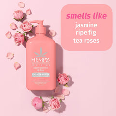Hempz Sweet Jasmine & Rose, aplicación en la palma para hidratación diaria