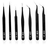 Pinzas de precisión HengTianMei, conjunto de 7 piezas, ideal para tareas delicadas