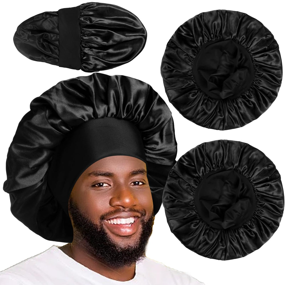 Gorro Heniho de satén, doble capa y reversible para proteger el peinado al dormir.