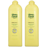 Gel de Ducha Heno de Pravia, frente de pack original, fragancia suave para uso diario.