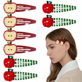 Heogacinlia Manzana Roja: clip de pelo brillante para looks diarios.