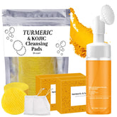 Hepanio kit cúrcuma limpieza facial: cuidado suave para piel nutrida y radiante.