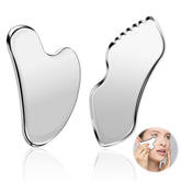 heqxwl herramienta raspado facial de acero inoxidable frente, definición del contorno