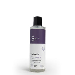 Her Fantasy Box Refresh gel ducha, botella de 8 onzas, limpieza suave y equilibrante del pH.