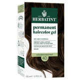 Herbatint 4D Golden Chestnut, envase eco, color duradero y respetuoso con el cabello.