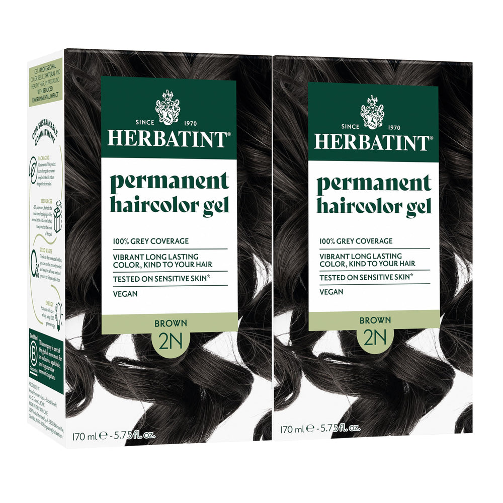 Herbatint teinture cheveux 2N brun: couverture des gris résistants.