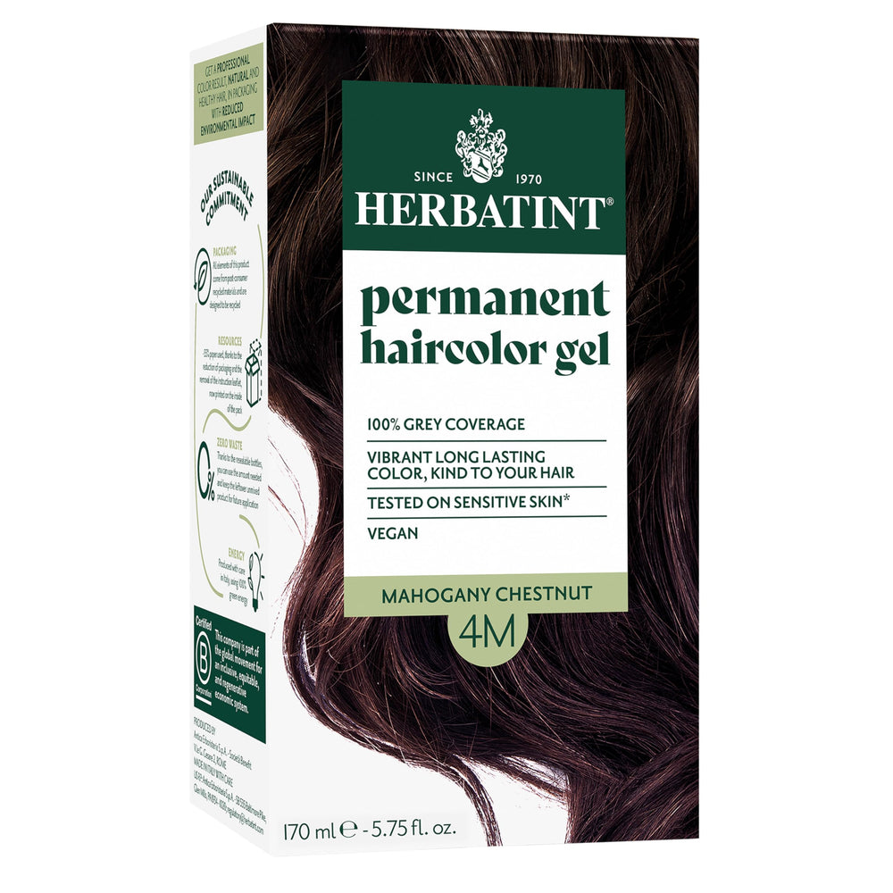 Herbatint tiente permanente 4M caoba-castano para cobertura de canas resistente