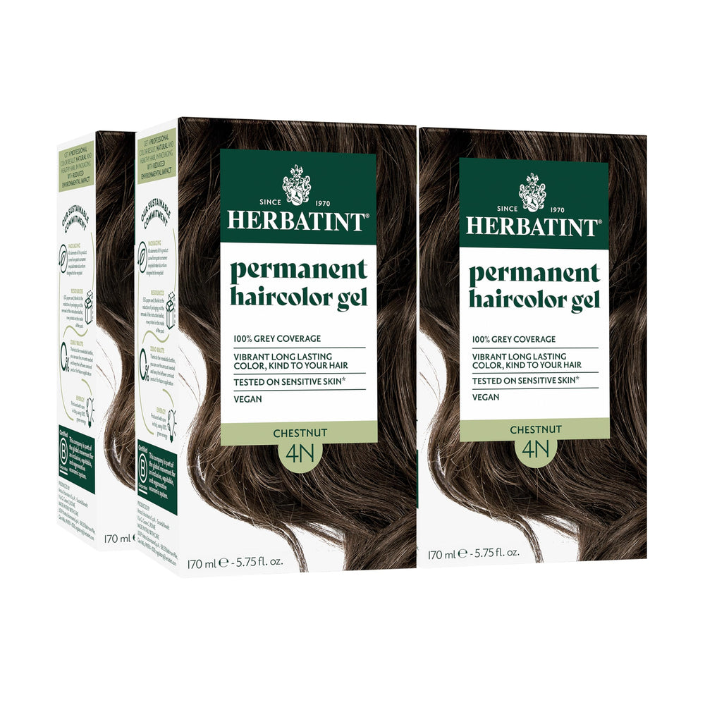 Herbatint Tinte Permanente Castaño 4N: cubre canas y ofrece color natural duradero.
