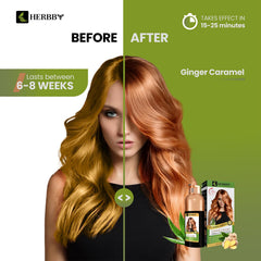 Application HERBBY sur cheveux avec gants pour couleur homogène.