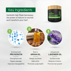 Absorción rápida de la Mascarilla Herbishh con Argán para suavidad.