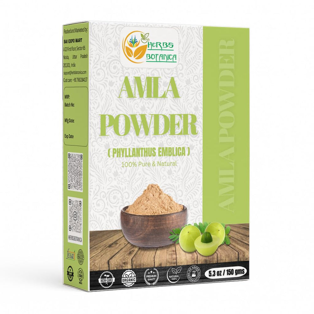 Herbs Botanica Amla polvo-fruta 150g para cabello saludable y brillo natural