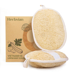 Herbvian luffa natural frontal: exfoliación suave para piel sensible