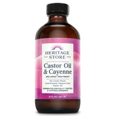 HERITAGE STORE aceite de ricino cayena envoltura suave para la piel.