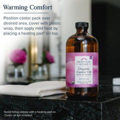 HERITAGE STORE calor suave para compresas de aceite de ricino