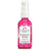 HERITAGE STORE serum agua de rosas frasco, hidrata piel seca y aporta luminosidad