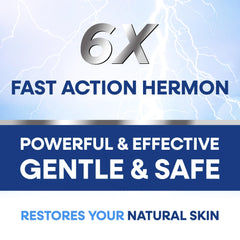 Hermon crema textura suave, masaje en cuero cabelludo para absorción rápida.