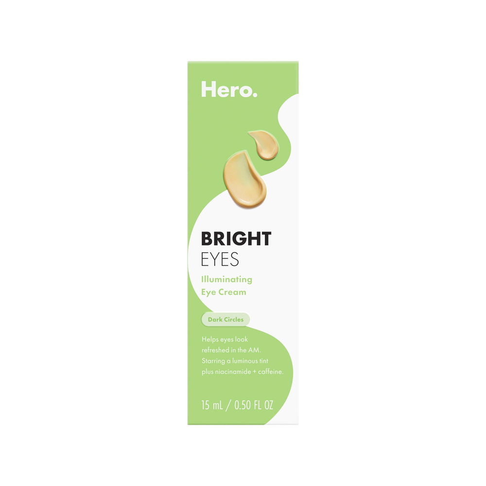 HERO COSMETICS Bright Eyes bottle with luminous under-eye cream for brightness