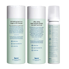 Hims & Hers acondicionador triple threat: frasco que mejora la textura del cabello.