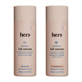 hers shampoing-volume bouteille, offre un volume visible après chaque lavage