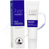 Hey Honey Relax frasco de crema para piel sensible que calma enrojecimiento.