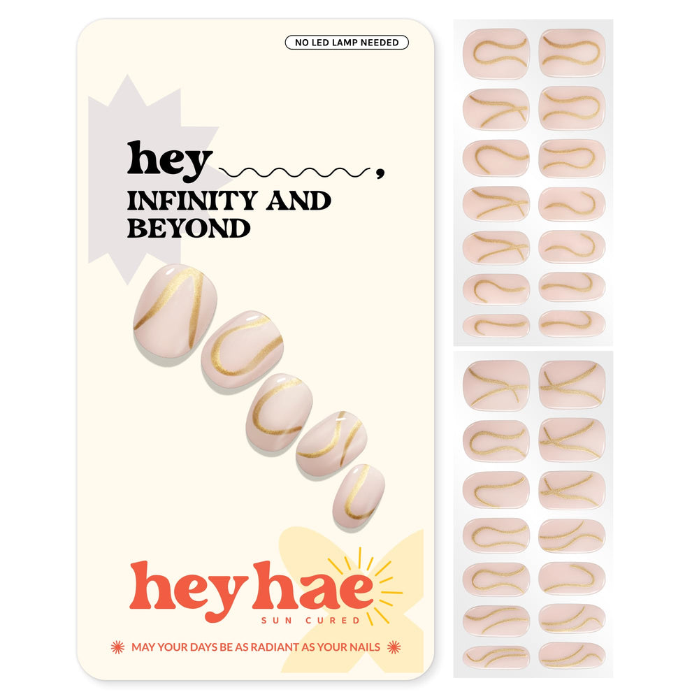 Heyhae: paquete de láminas gel semicurado en rosa base para uñas limpias y elegantes.