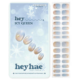 Heyhae tiras semicuradas para uñas con efecto invierno frio y brillo duradero.