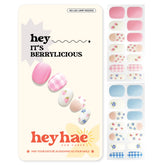 Heyhae tiras gel semicuradas fresa-arandano en rosa para manicura rápida y duradera