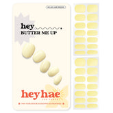 Heyhae tiras de gel semicurado amarillo pastel para uñas brillantes
