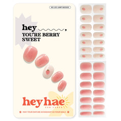 Heyhae tiras gel semicurado rosa primavera para un acabado de salón en casa