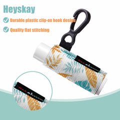 HEYSKAY portabálsamo elástico floral, seguro para bolsos y llaveros diarios.