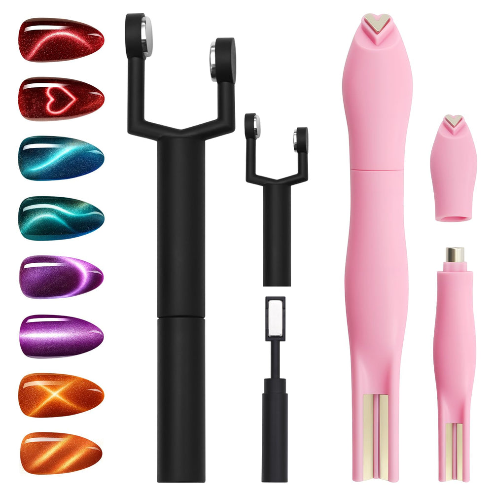 HGEKLIZV conjunto imanes ojo-de-gato con forma Y para uñas