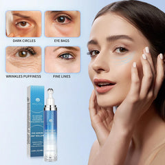 Aplicación suave con rodillo 360° para disminuir ojeras e hinchazón con HGTG.