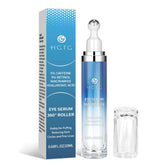 Suero para ojos HGTG con cafeína y retinol, rodillo 360° para revitalizar la mirada.
