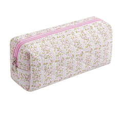 HHQQWZ bolso maquillaje floral rosado, ideal para organizar brochas y cosméticos de viaje.
