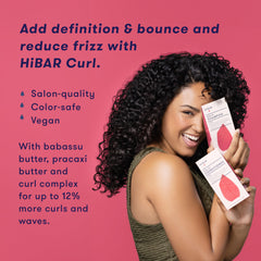 Close-up of HiBAR Curl Conditioner Bar texture showing creamy surface and nourishing formula.