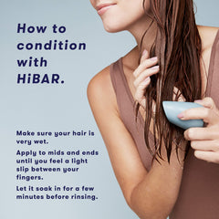 HiBAR Soothe extracto de corteza de sauce para exfoliar suavemente el cuero cabelludo.