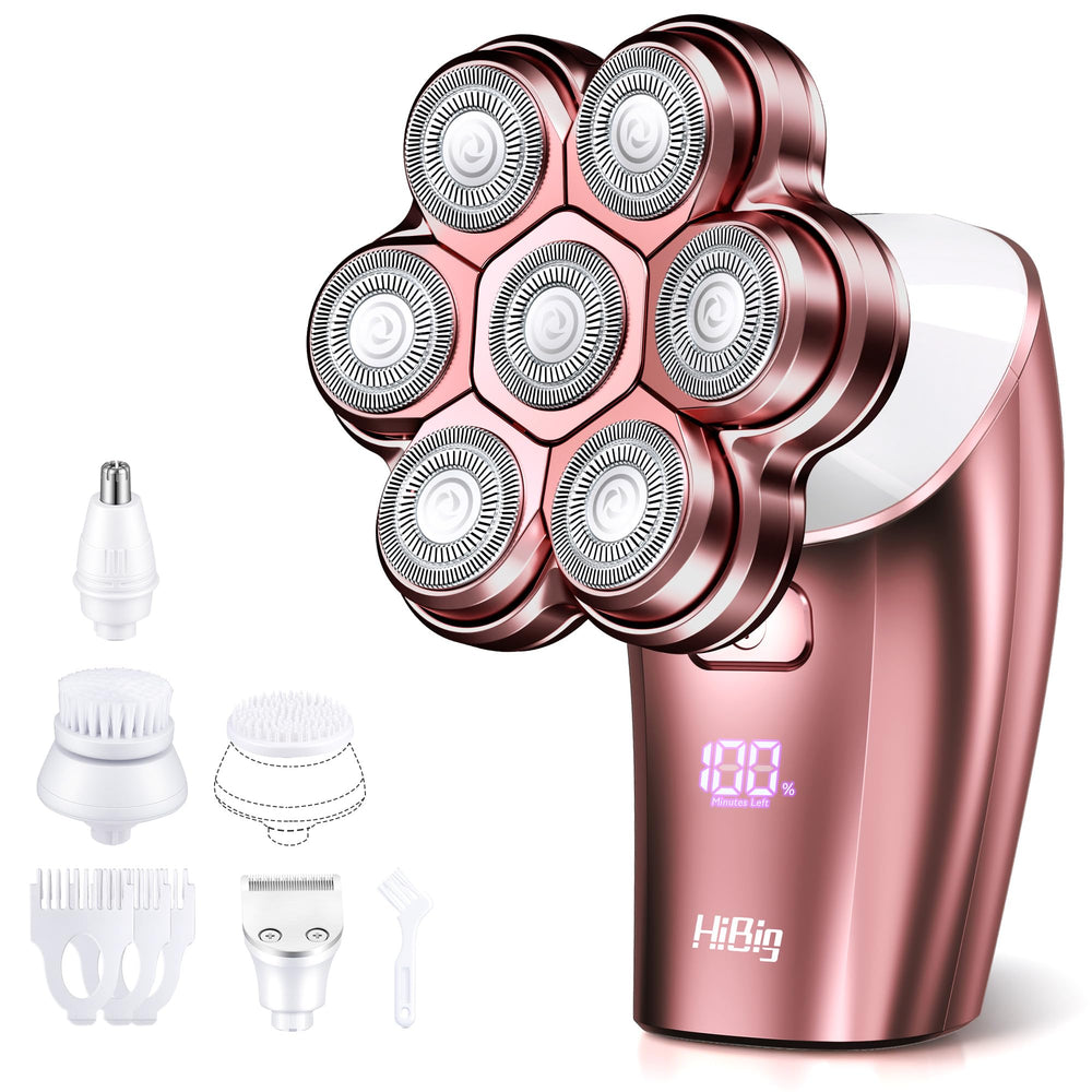 HiBig razador para mujer con cabezal 7D curvo, depilación precisa en curvas.