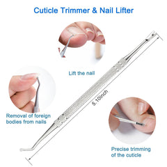 HIFAU empujador de cutícula curvado para mayor comodidad sin dolor.