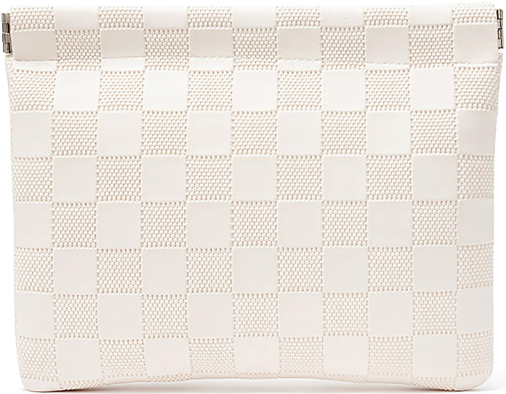 HIGH FIT Bolsa cosmetica de cuero PU sin cremallera, acceso rapido para uso diario.