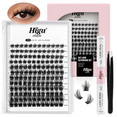 Pestañas-clúster Higu clace, 144 piezas para look natural.